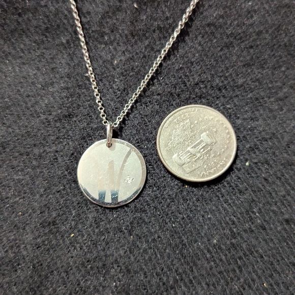 Ben Bridge Sterling Silver W Initial Letter Pendant Statement Necklace - Picture 5 of 6